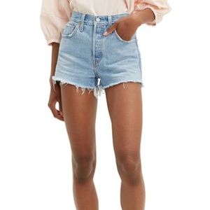 Levi's 501 Original High Waisted Denim Shorts